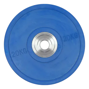 20kg Blue Rubber Bumper Weight Plate, Powerlifting, Durable