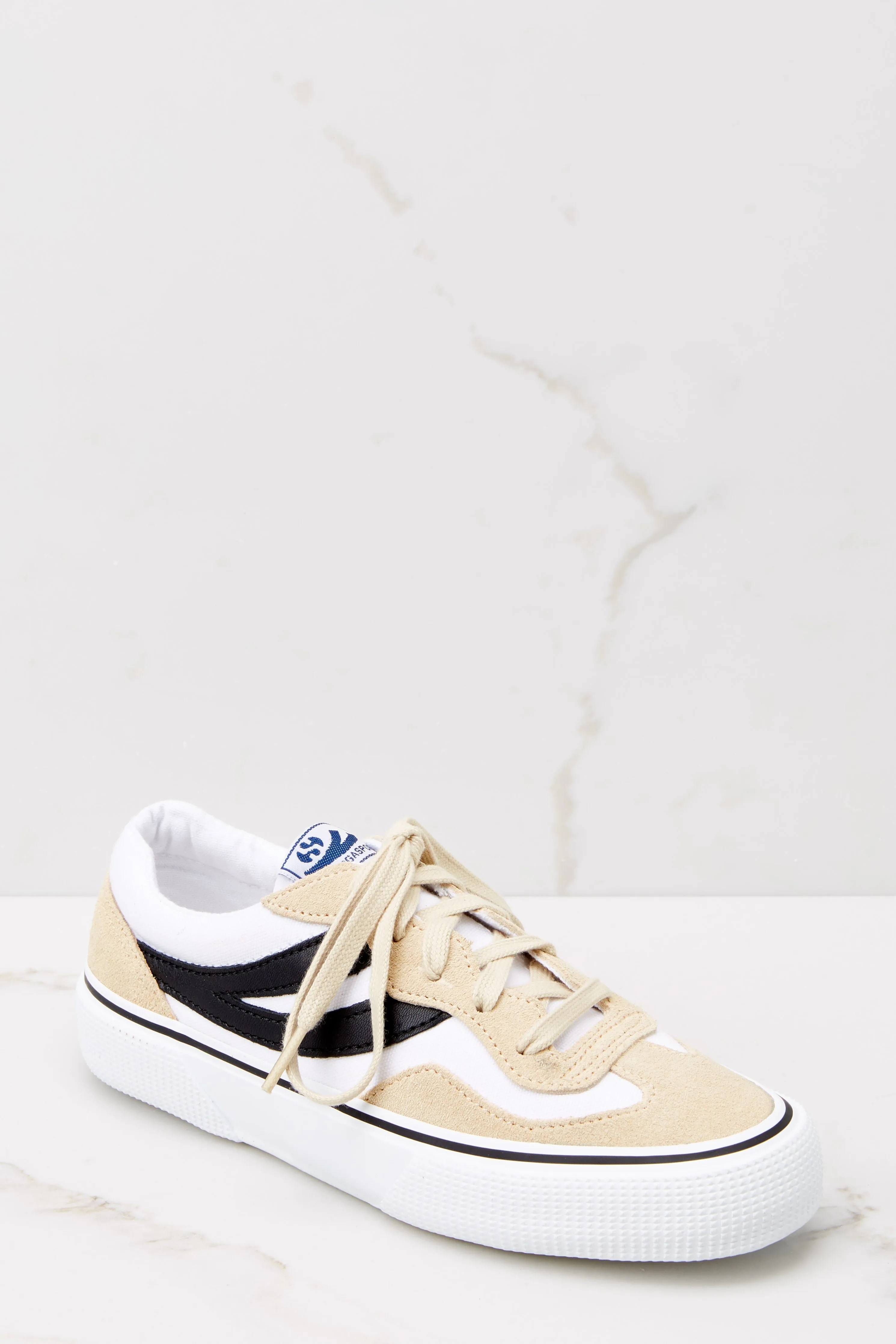 2941 Revolley Beige Colorblock Leather Sneakers