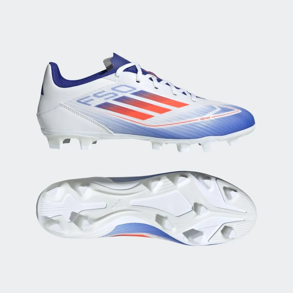 Adidas Mens Football Boots F50 Club White/ Solar Red/ Lucid Blue