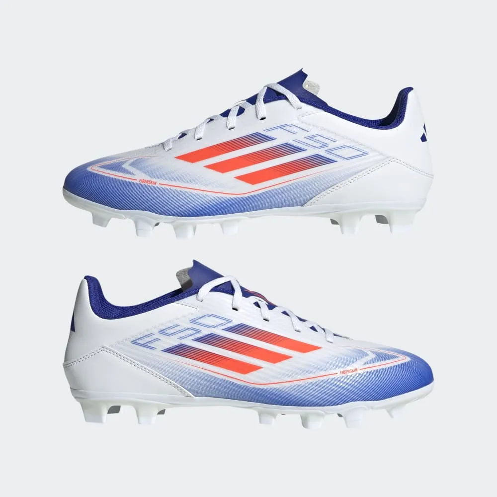 Adidas Mens Football Boots F50 Club White/ Solar Red/ Lucid Blue