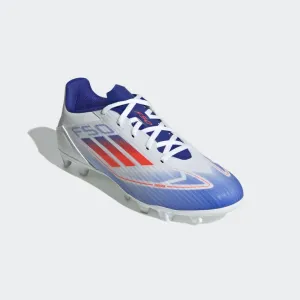 Adidas Mens Football Boots F50 Club White/ Solar Red/ Lucid Blue