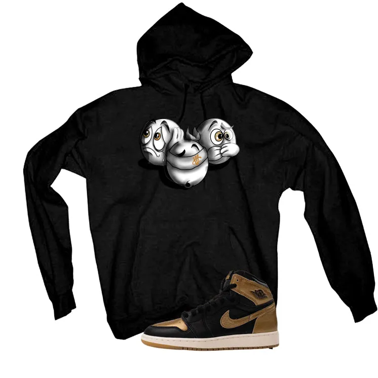 Air Jordan 1 High OG Metallic Gold Black T-Shirt (SEE NO EVIL)| illcurrency