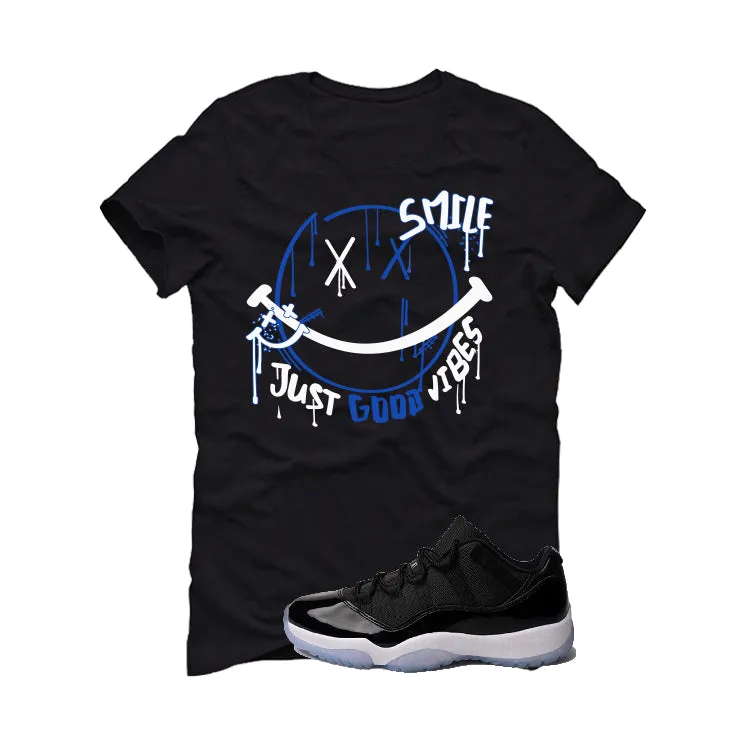 Air Jordan 11 Low Space Jam Black T-Shirt (Smile)| illcurrency