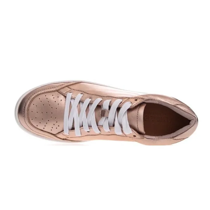 Alfie & Evie Ajax Rose Gold Silver Star Leather Sneaker