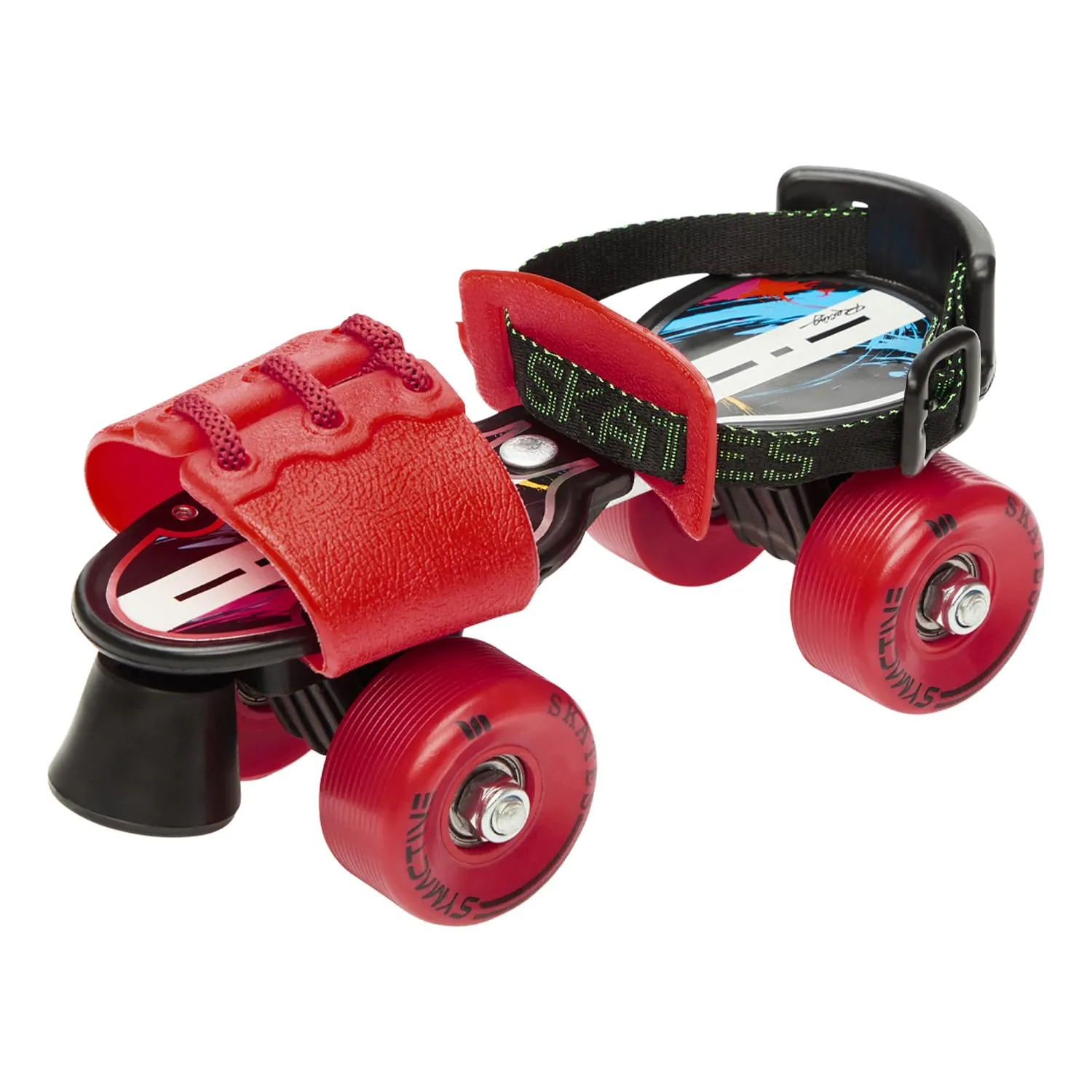 Amazon Brand - Symactive Roller Blade Skates, Ultra-Durable, Adjustable, for 6 to 14 Years (Unisex, Red)