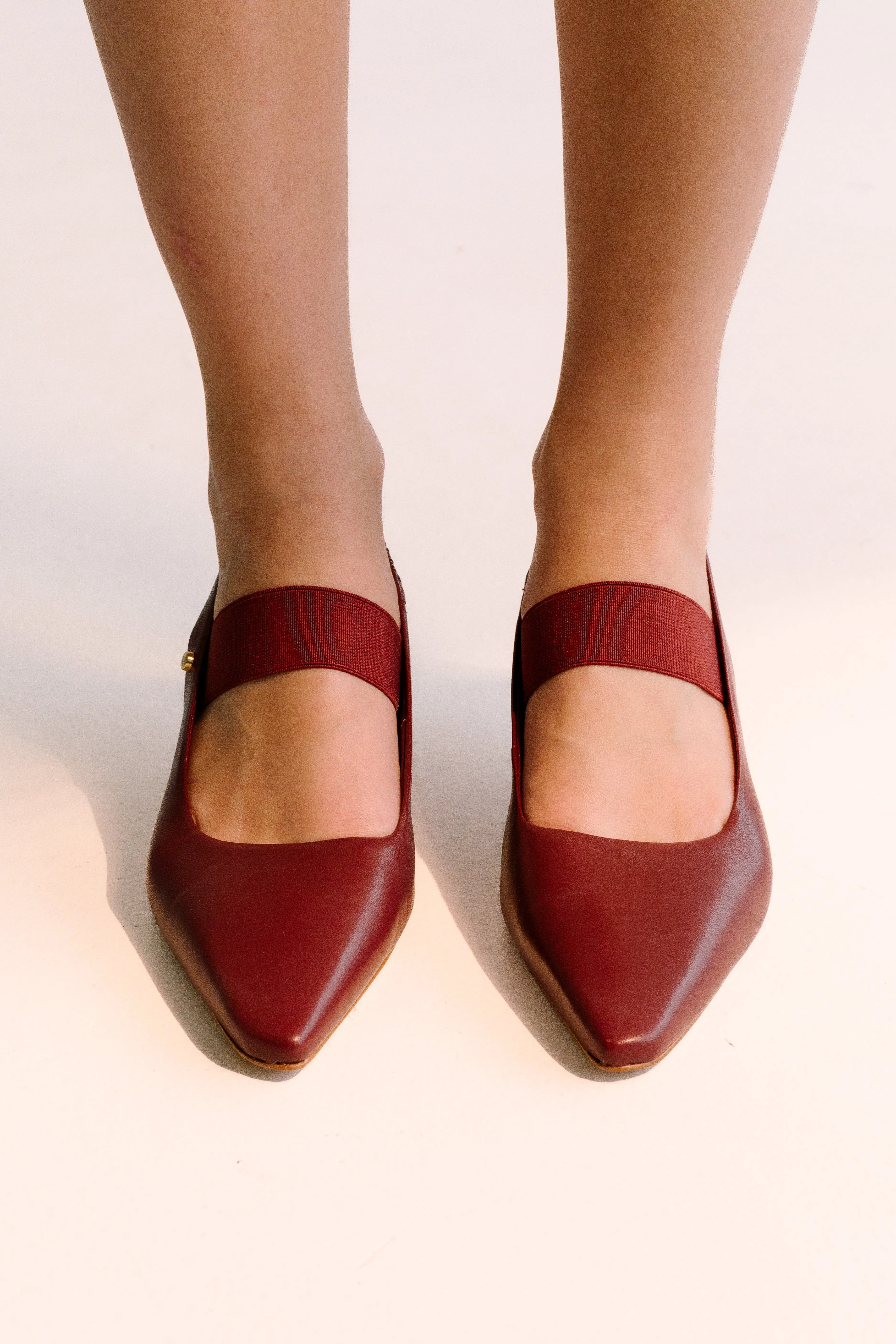 Astrid Sling-Back Pumps - Burgundy