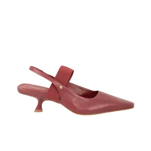 Astrid Sling-Back Pumps - Burgundy