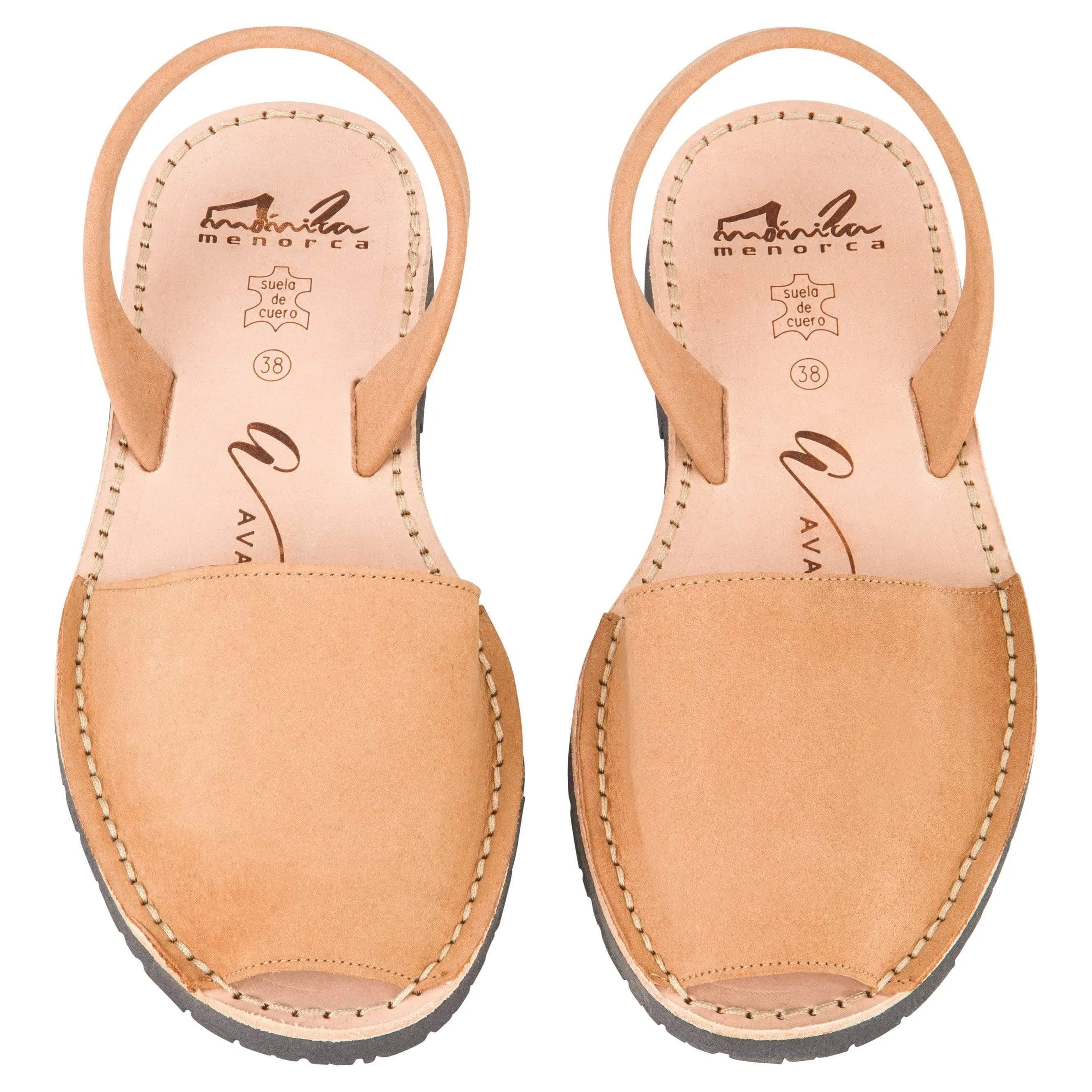 Avarcas Ladies Tan Nubuck Shoe - Tan Nubuck