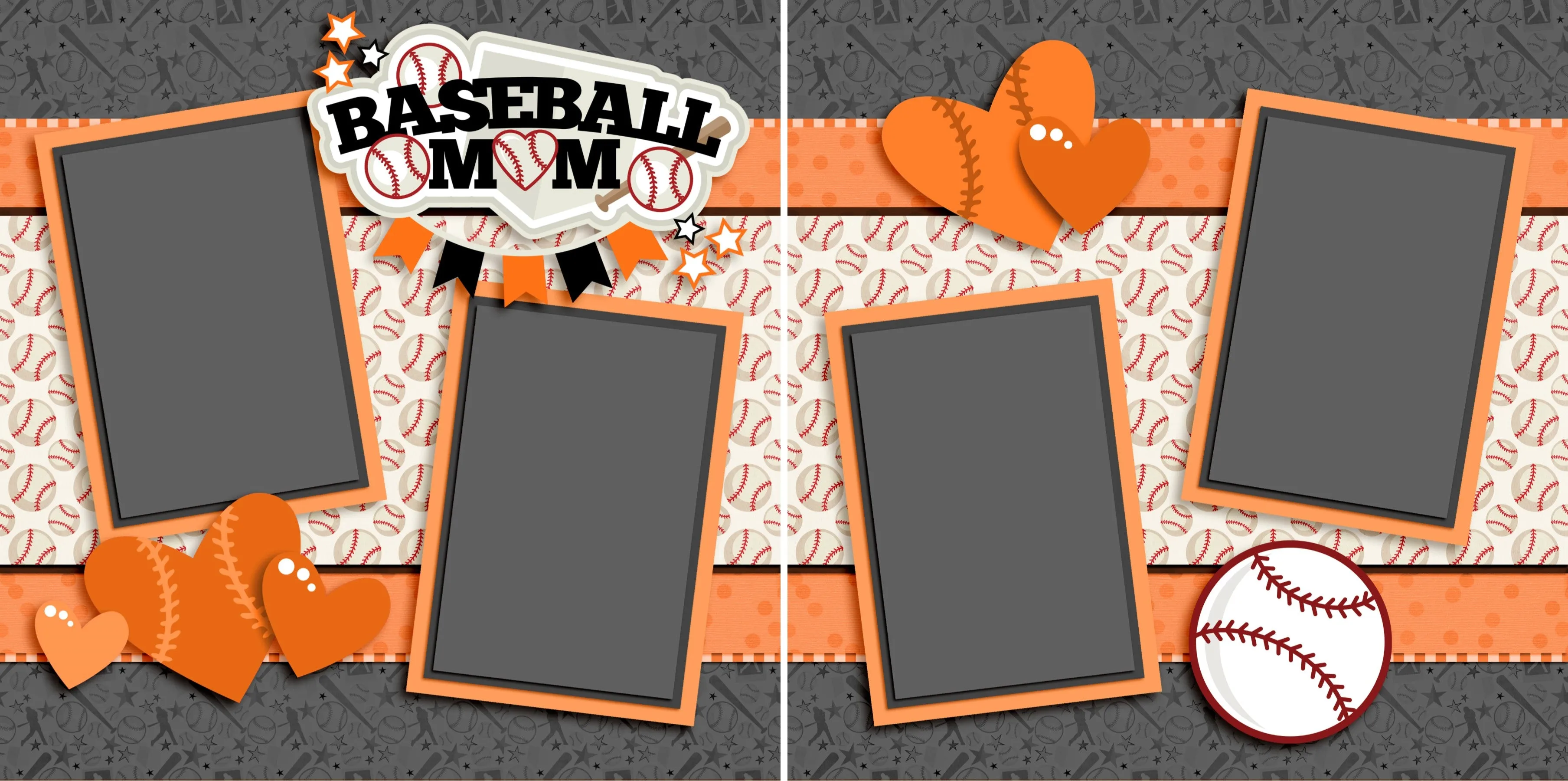 Baseball Mom Orange - 3242