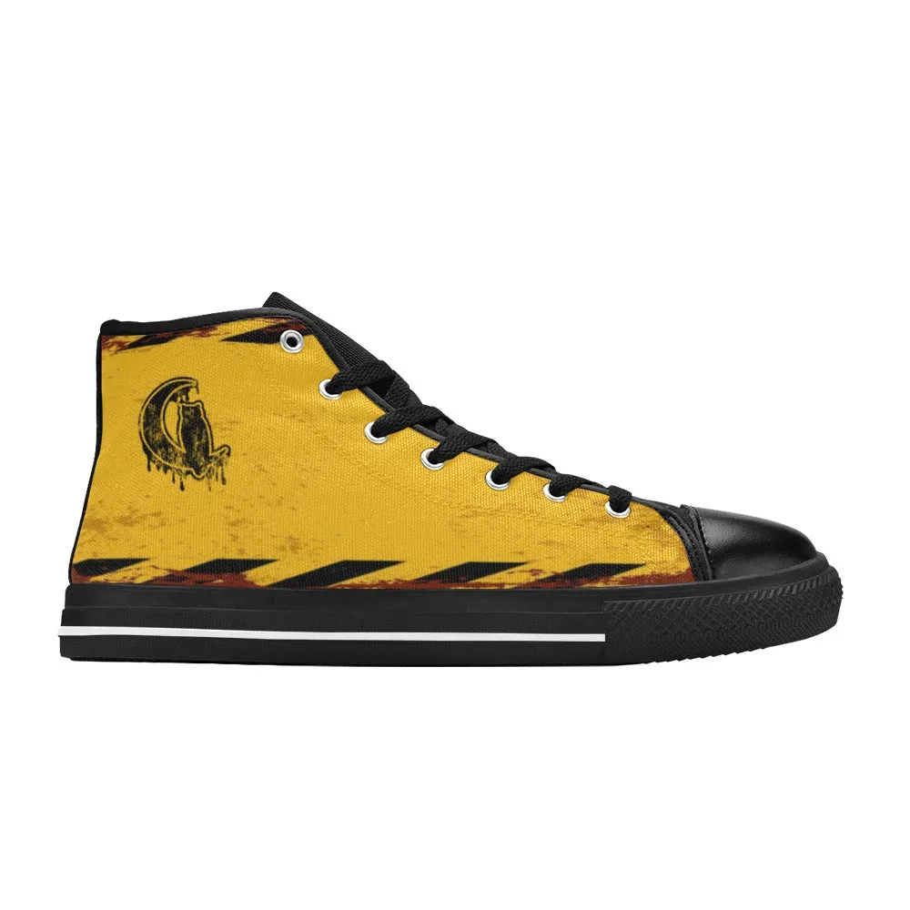 BEWARE Men’s Classic High Top Canvas Shoes