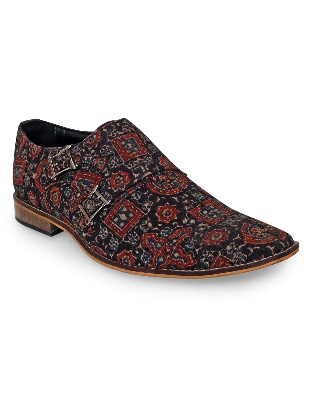 Black Ajrakh Monk Shoes