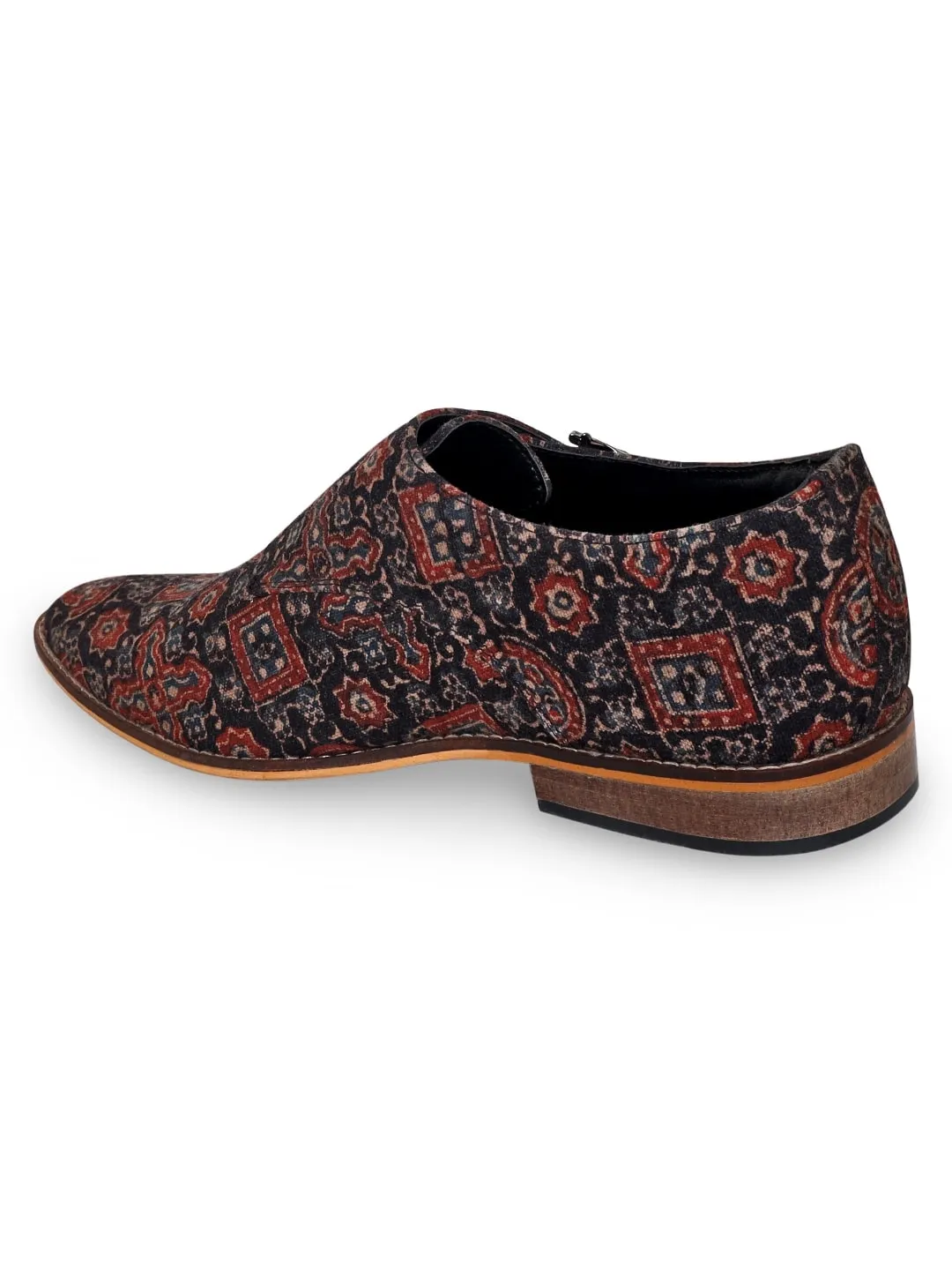 Black Ajrakh Monk Shoes