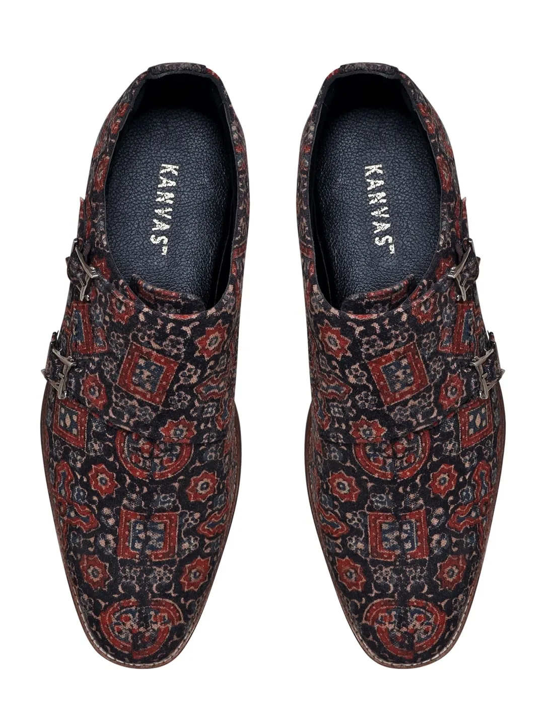 Black Ajrakh Monk Shoes