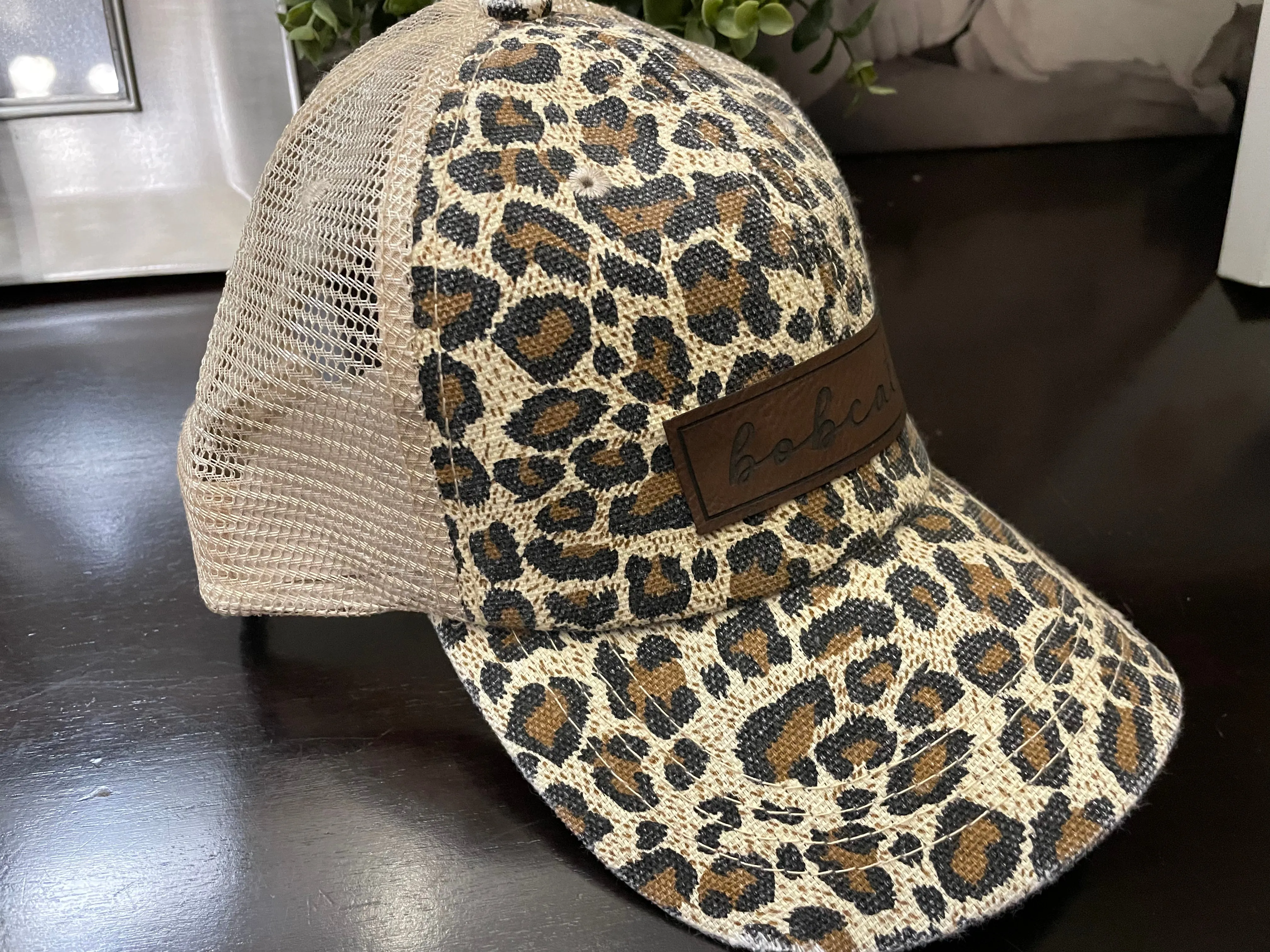 Bobcat Leather Patch Hats (Various Styles)