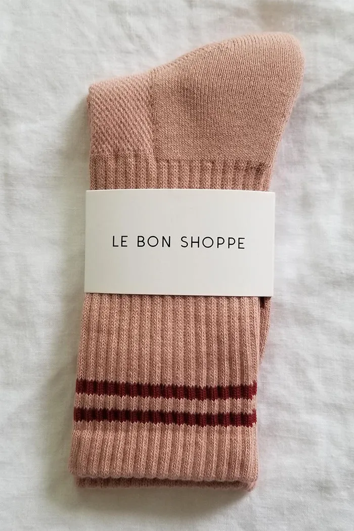 BOYFRIEND SOCKS VINTAGE PINK