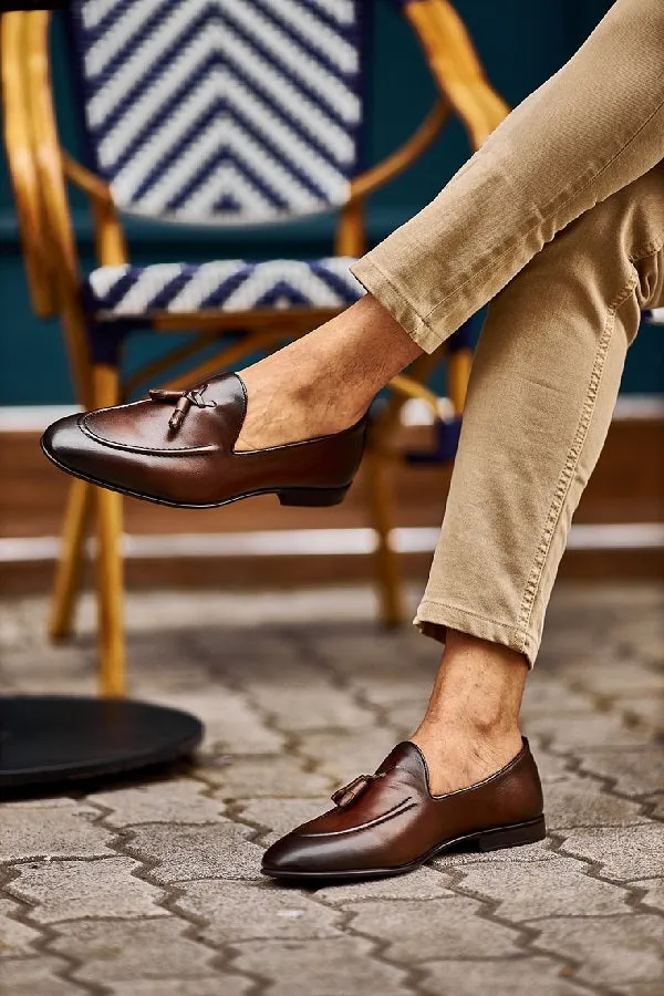 Brabion Levanzo Brown Tassel Loafers