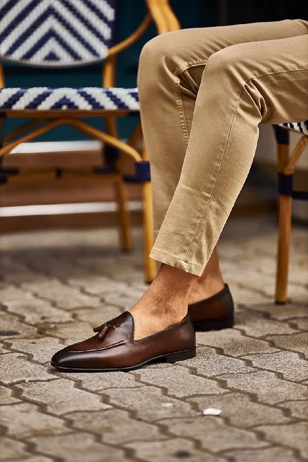 Brabion Levanzo Brown Tassel Loafers