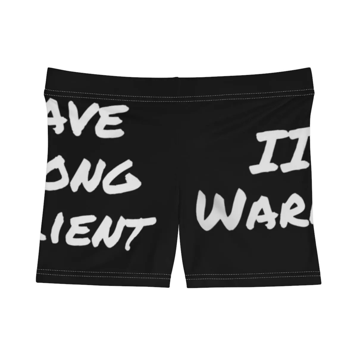 Brave, Strong, Resilient, IIH, Warrior-Black-  Women's Shorts (AOP)