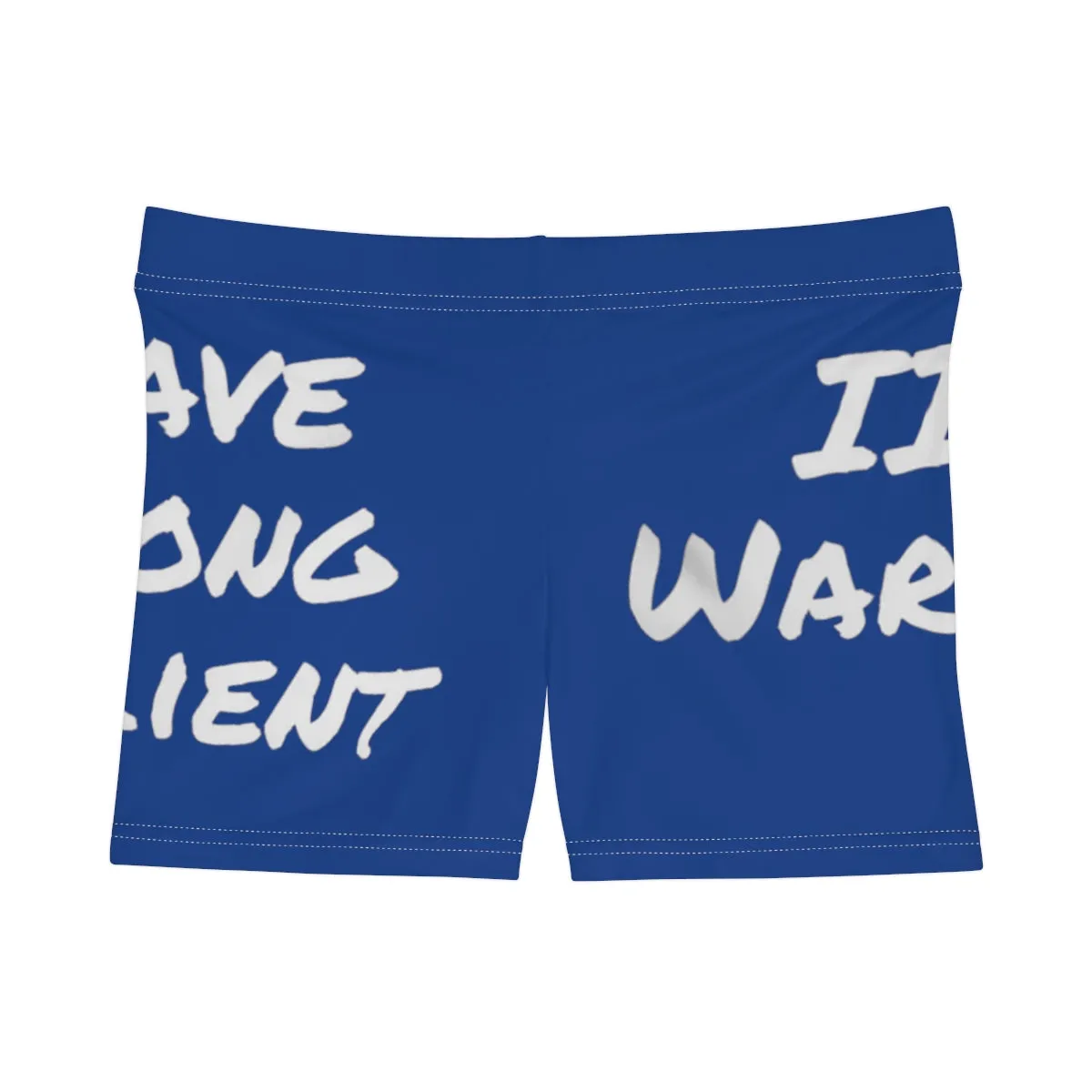 Brave, Strong, Resilient, IIH, Warrior - Blue- Women's Shorts