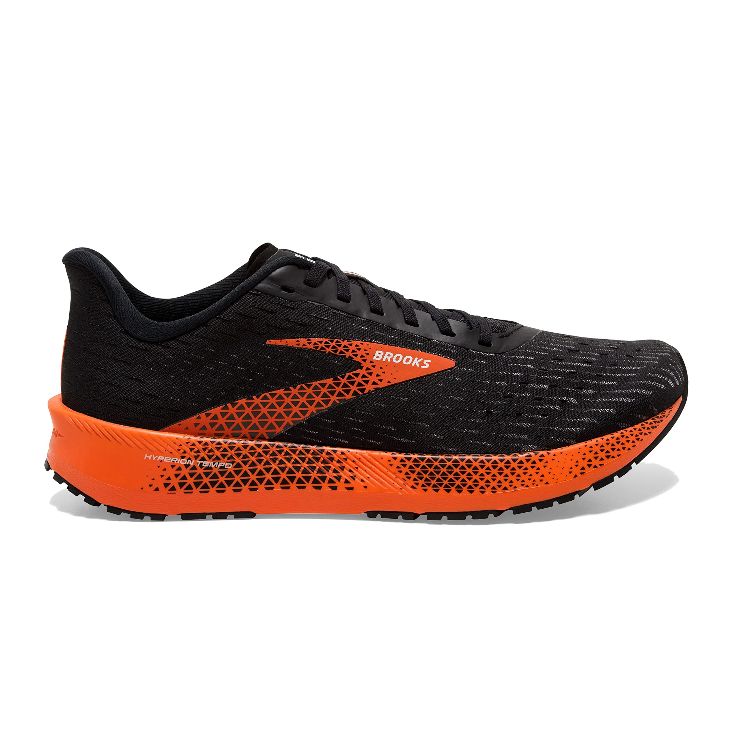 Brooks Men's Hyperion Tempo Road Running Shoe - Black/Flame/Grey - 10 Medium