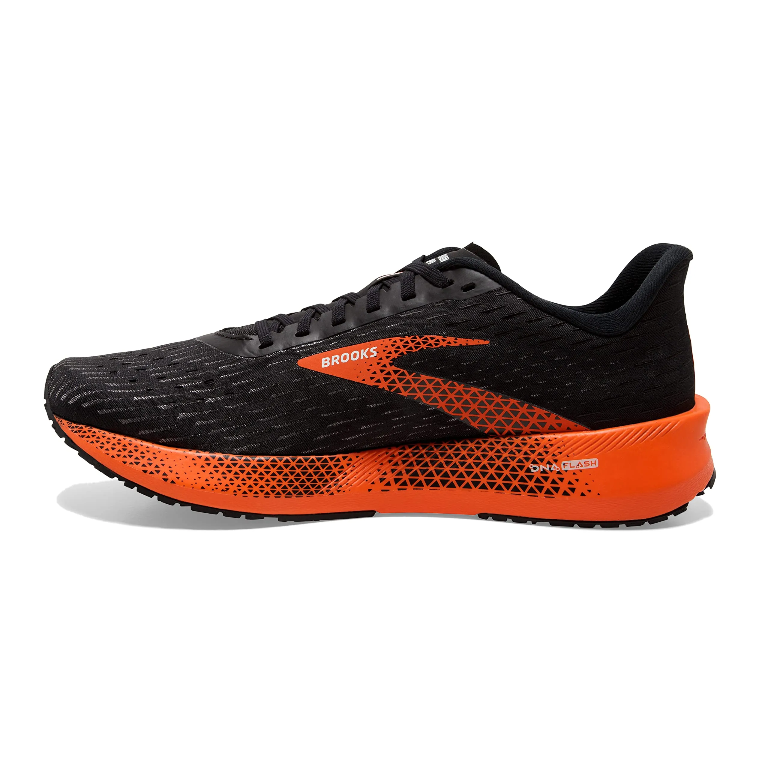 Brooks Men's Hyperion Tempo Road Running Shoe - Black/Flame/Grey - 10 Medium