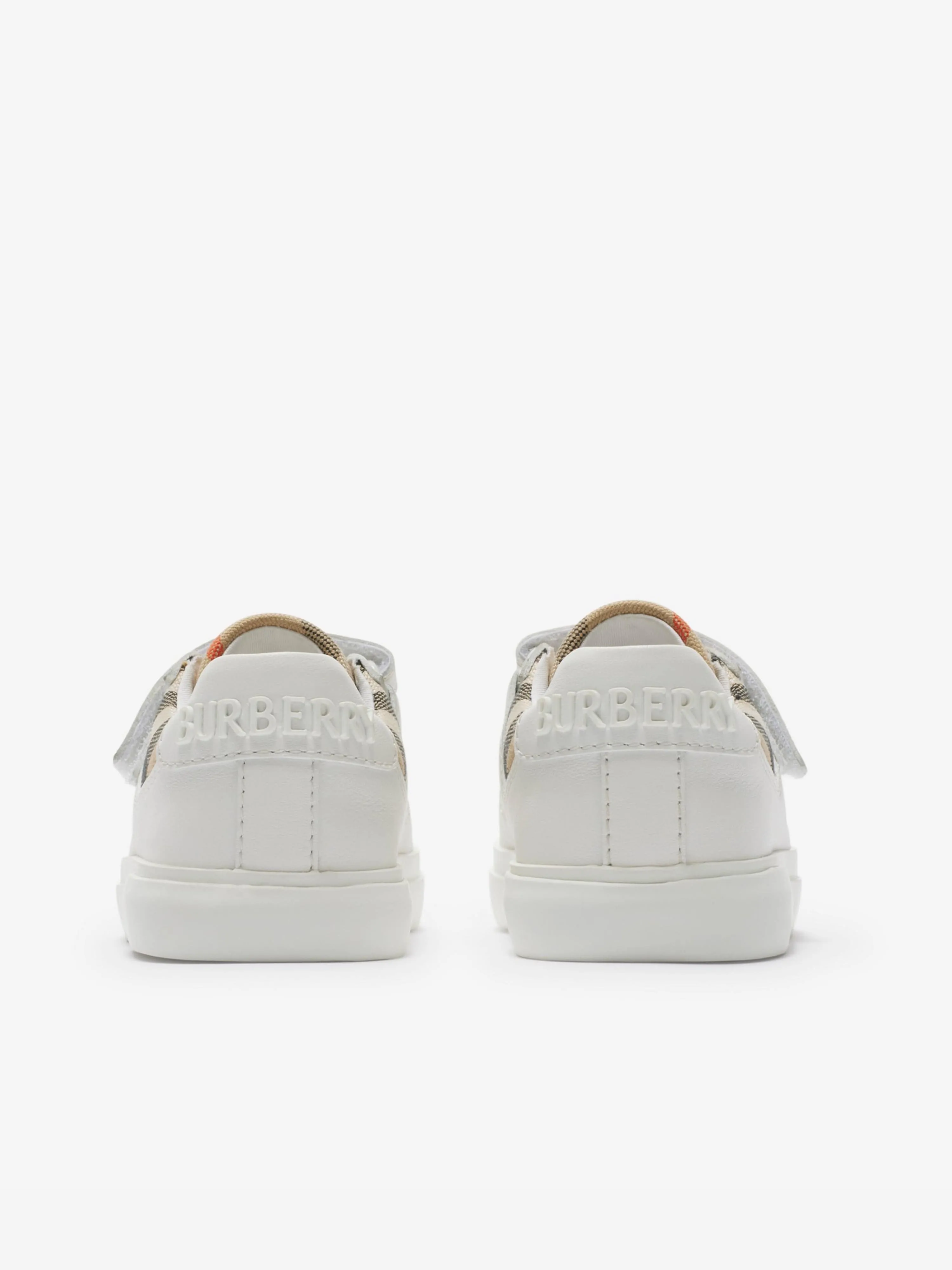 Burberry Baby Check Trainers in White