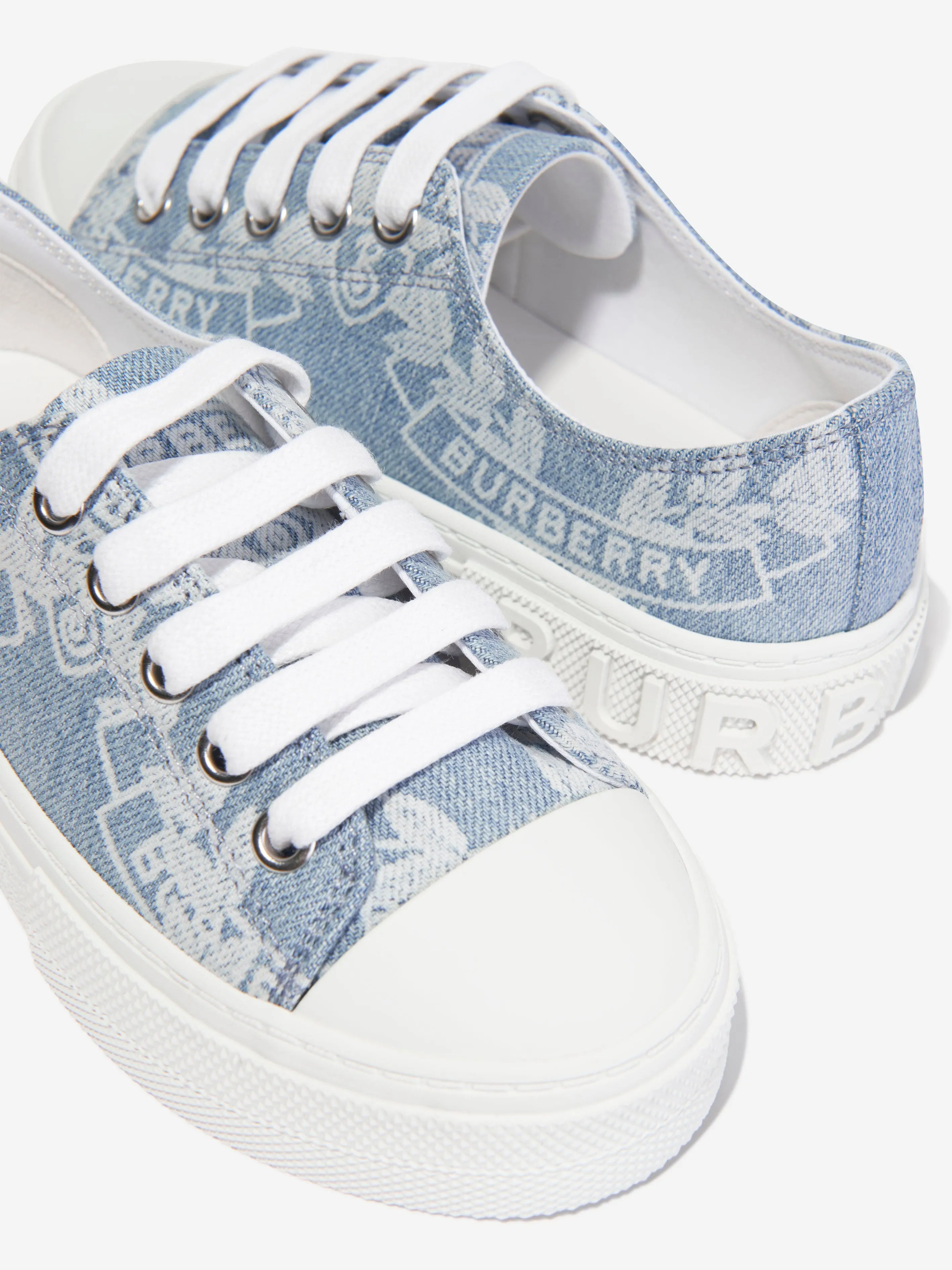 Burberry Kids Mini Jack Trainers in Blue