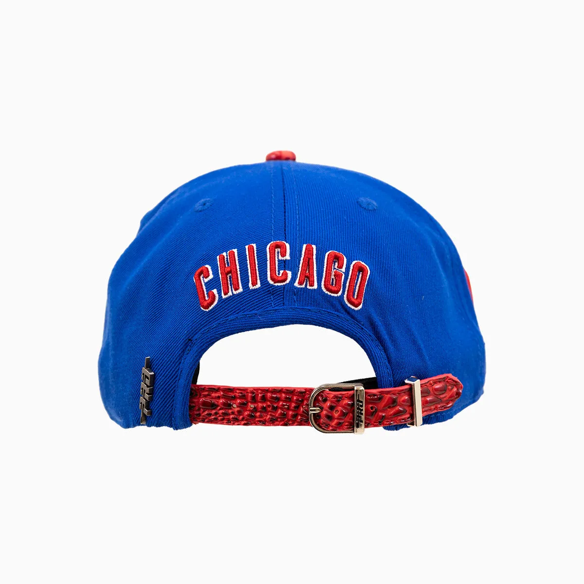 Chicago Cubs MLB Leather Visor Wool Snapback Hat