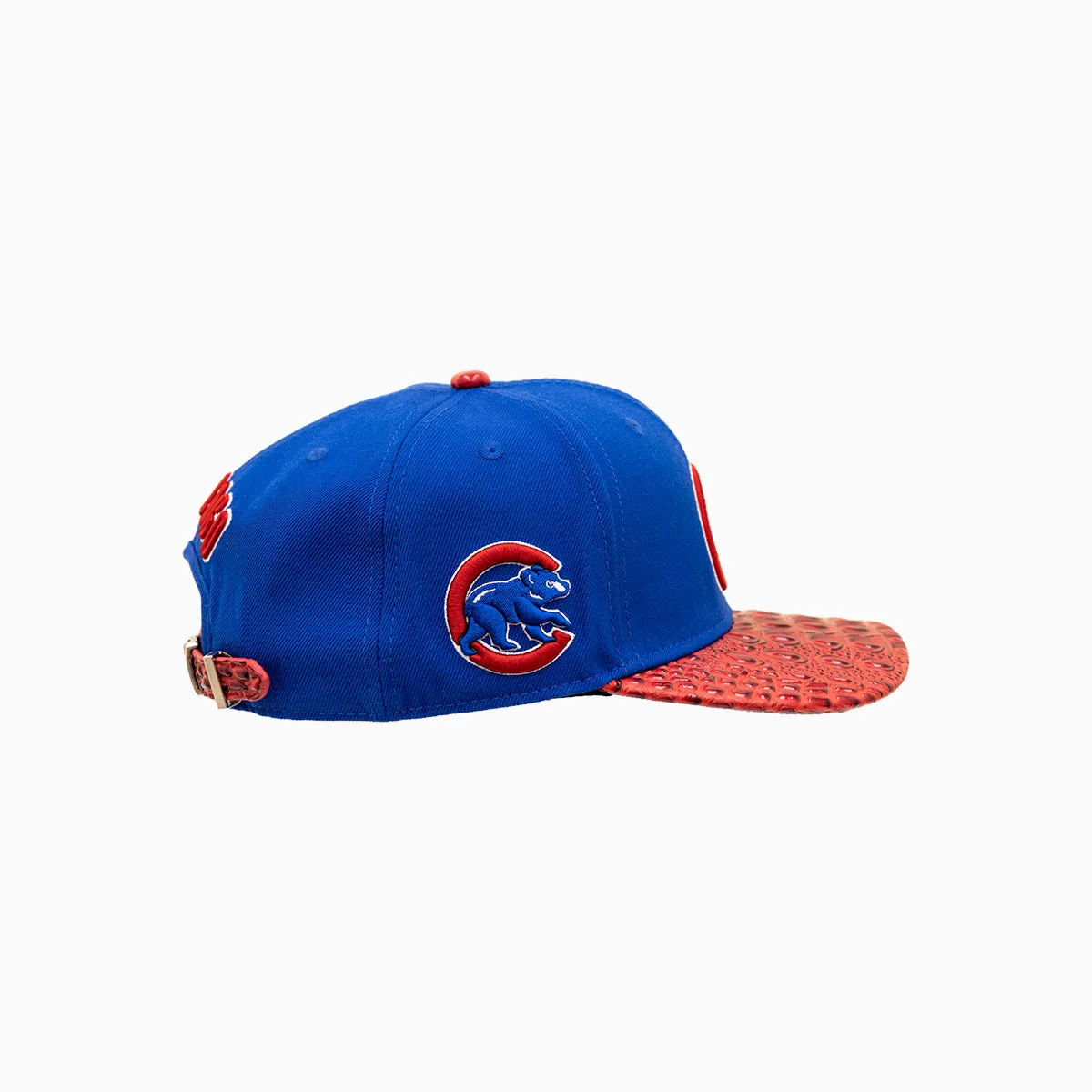 Chicago Cubs MLB Leather Visor Wool Snapback Hat