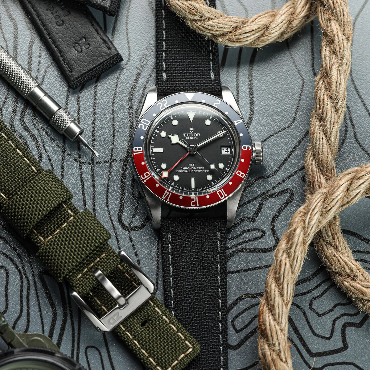 Cordura® Sailcloth Watch Strap - Army Green