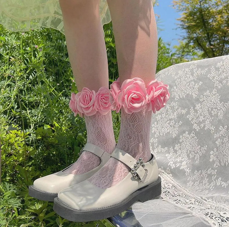 Daleah Floral Lace Socks