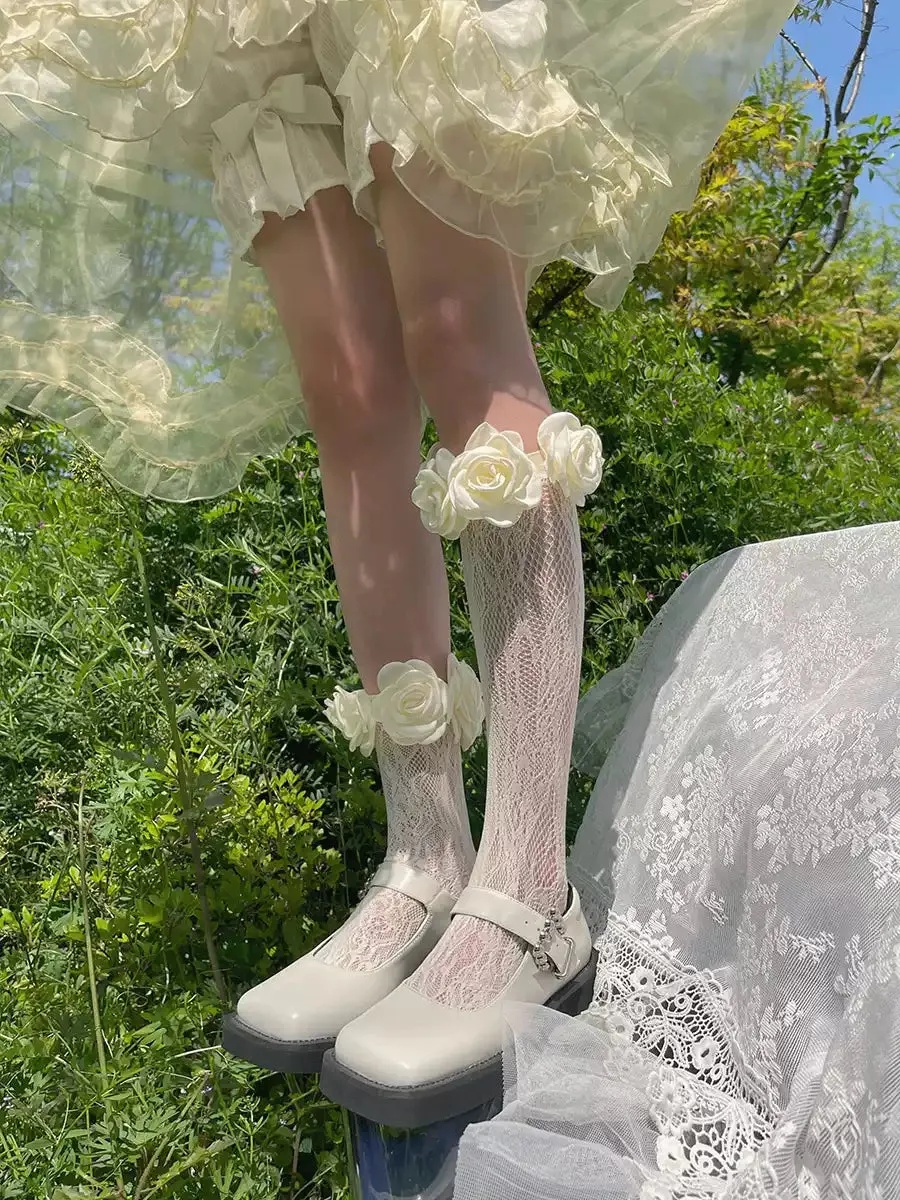 Daleah Floral Lace Socks