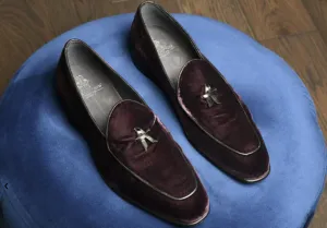 DiBianco Vomero Prugna Velvet Belgian Loafer