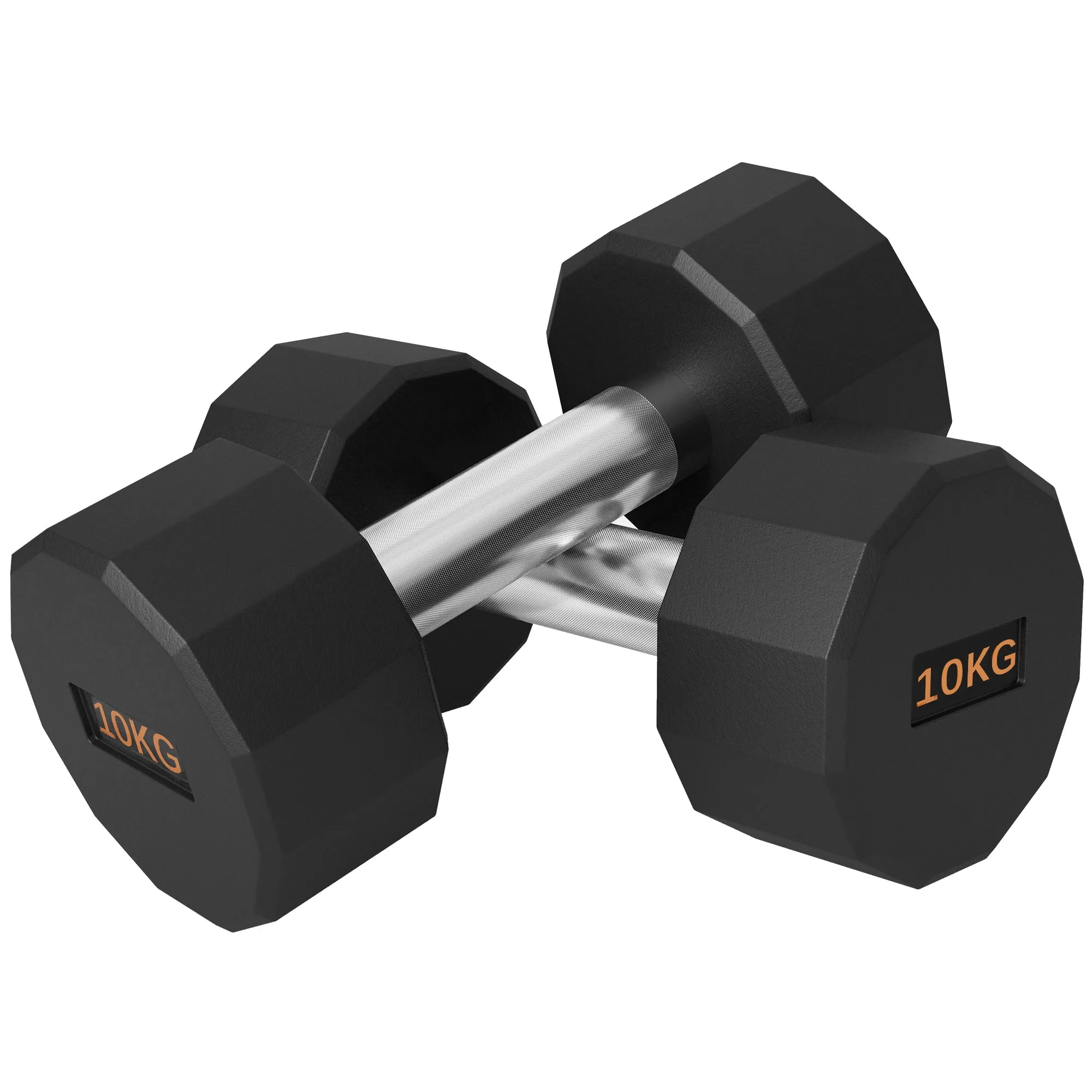 Dumbbells Weights Set with 12-Sided Shape and Non-Slip Grip, 2 x 10kg