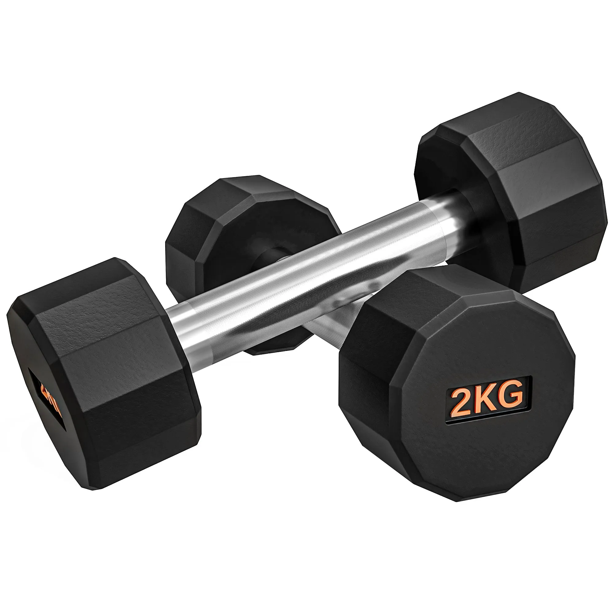 Dumbbells Weights Set with 12-Sided Shape and Non-Slip Grip, 2 x 2kg