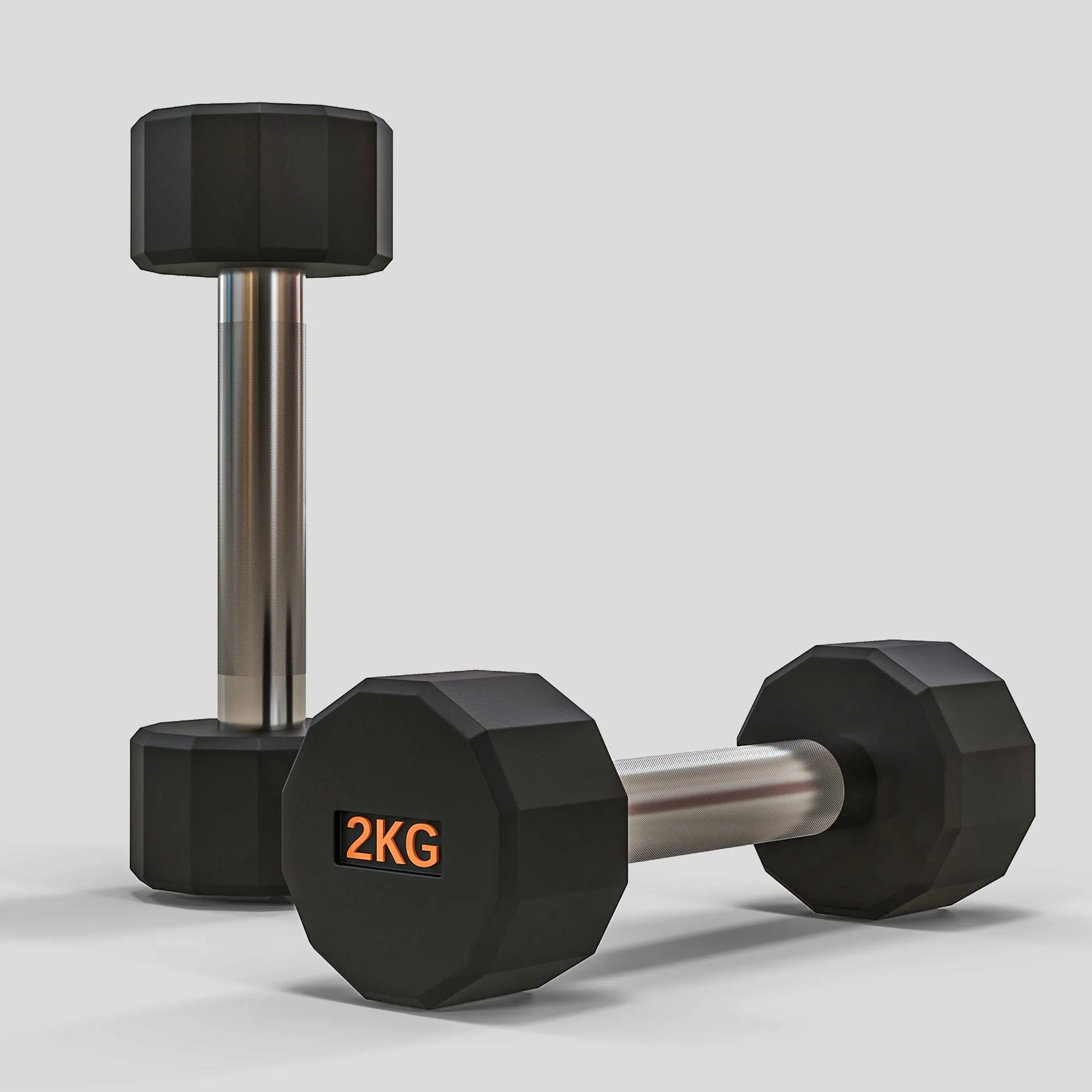 Dumbbells Weights Set with 12-Sided Shape and Non-Slip Grip, 2 x 2kg