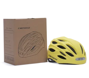 EMotorad Beacon Helmet - Adjustable Cycle Helmet with Front and Back LED Safety Light for Ages 12 Years and Above