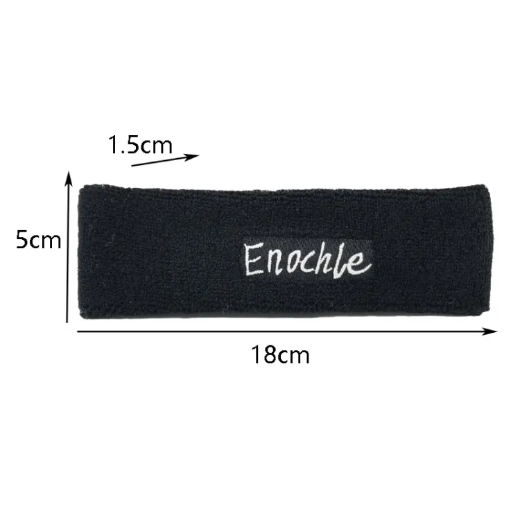 Enochle Sports Sweat-Absorbent Headband Combed Cotton Knitted Sweatband(Gray)