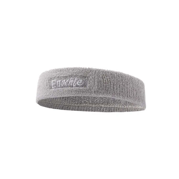 Enochle Sports Sweat-Absorbent Headband Combed Cotton Knitted Sweatband(Gray)