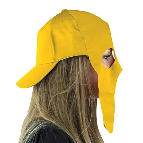 Fan Mask and Hat Combo for Halloween Parties and Sporting Events (Yellow) Maccabi Art