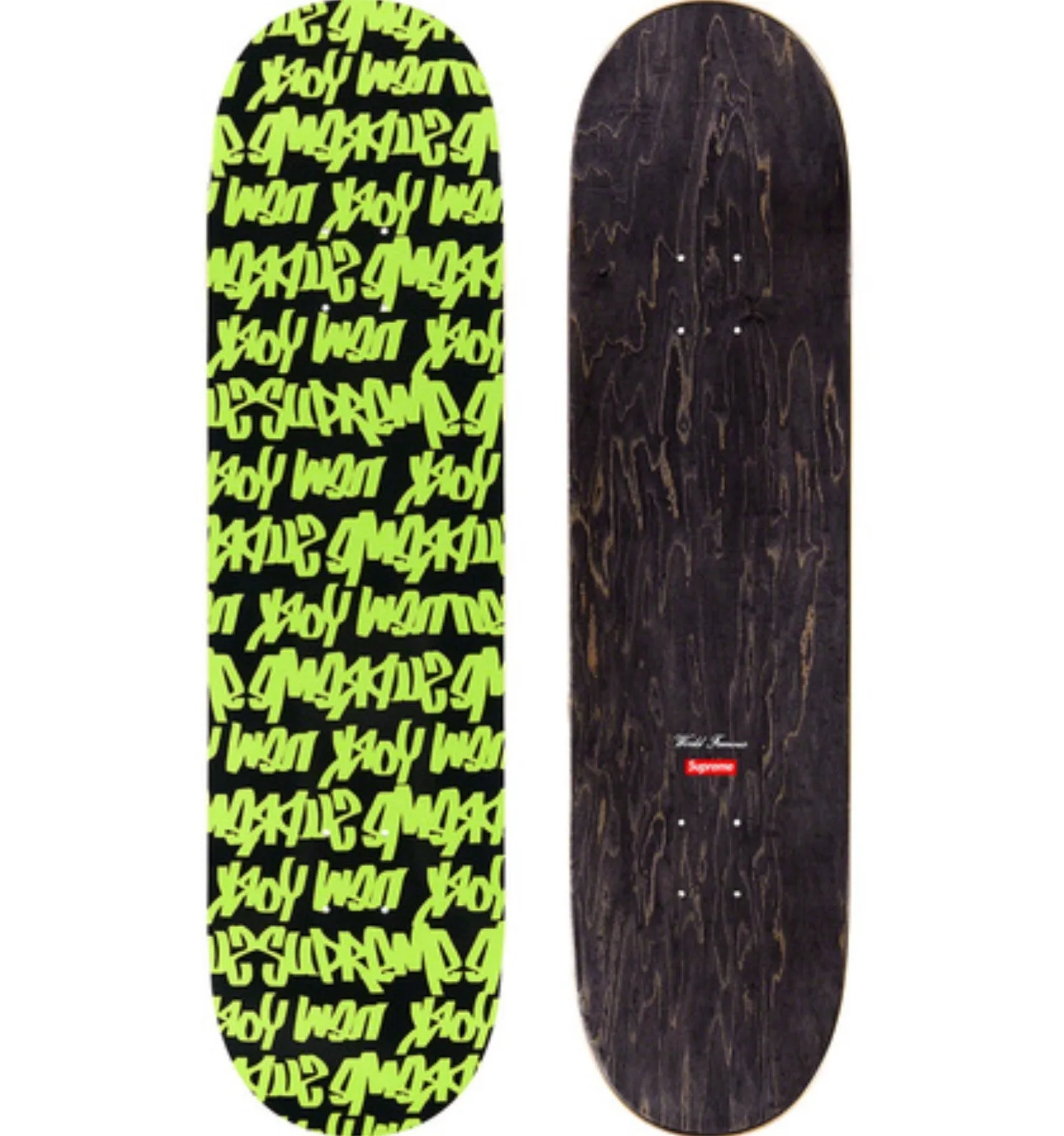 Fat Tip Black Skateboard Art Deck by Supreme