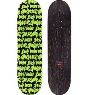 Fat Tip Black Skateboard Art Deck by Supreme