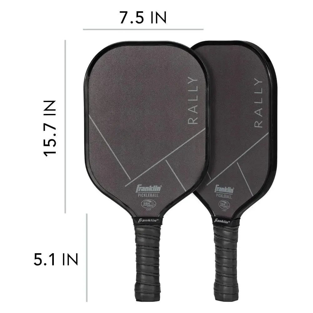 Franklin Sports 2024 Rally PP Paddle Racquets - Charcoal