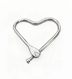 Free-Form Silver Medium Heart SUP Pendant