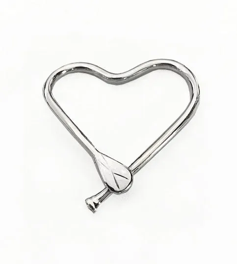 Free-Form Silver Medium Heart SUP Pendant