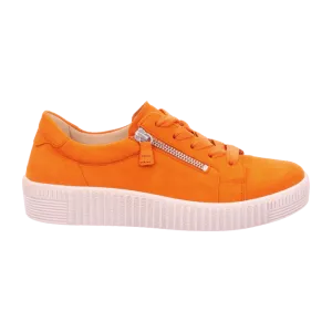 GABOR 43.334.13 NUBUK ORANGE TRAINERS