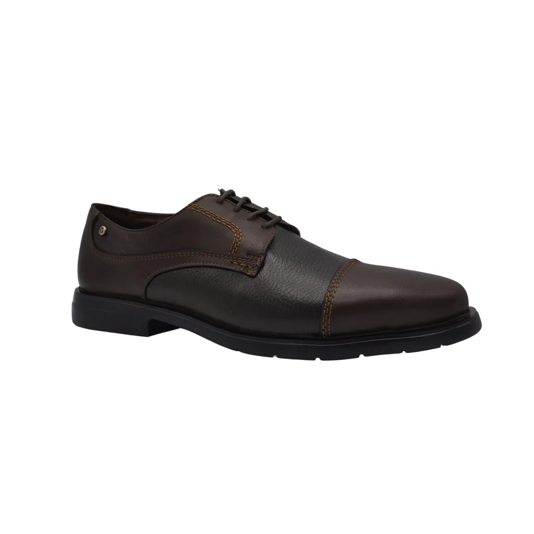 Gavel Sergio Deer Lamb Brown Leather Shoes