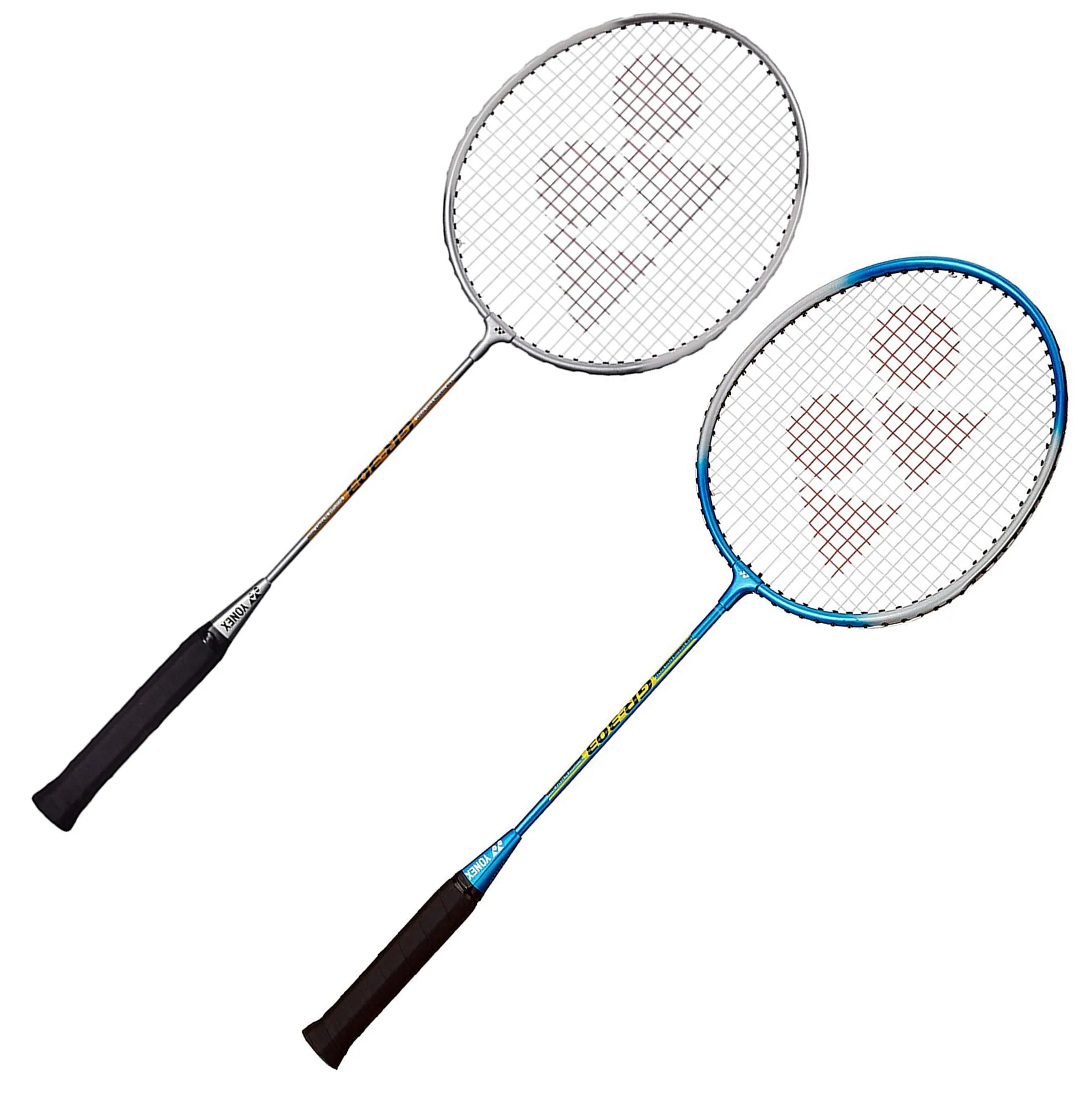 GR 303 Aluminium Blend Badminton Racquet with Full Cover (Blue/Silver) - Set of 2