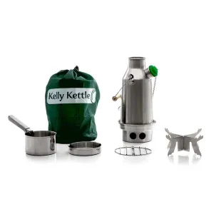 Kelly Kettle Stainless Steel 'Trekker' Kettle (20 fl.oz) - Basic Kit