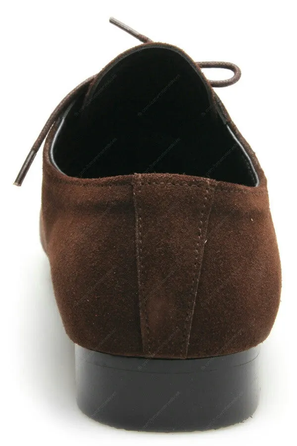 Leather Shoes Clever Suede Dark Brown